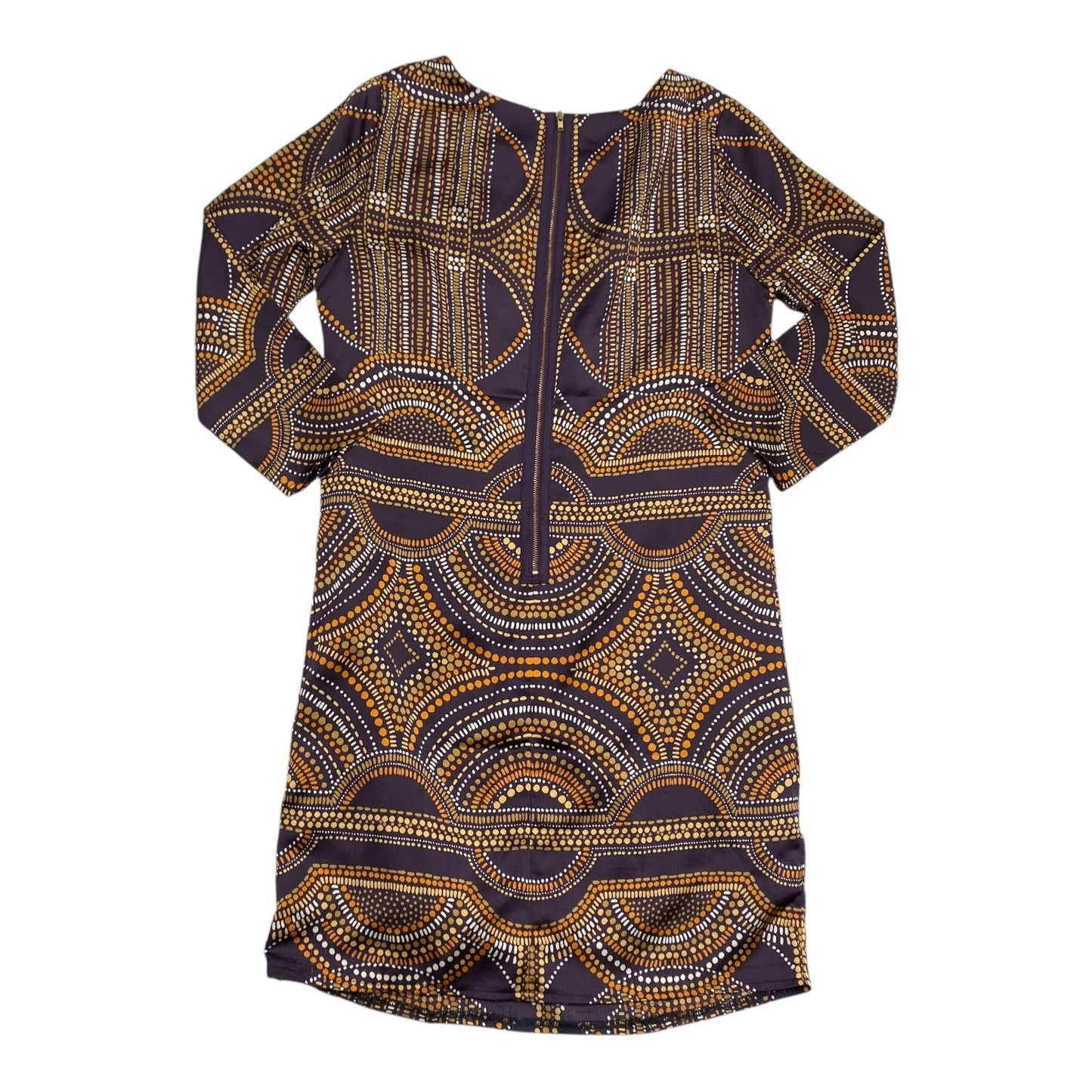 Dress Casual Midi By Limited In Orange & Purple, Size:S