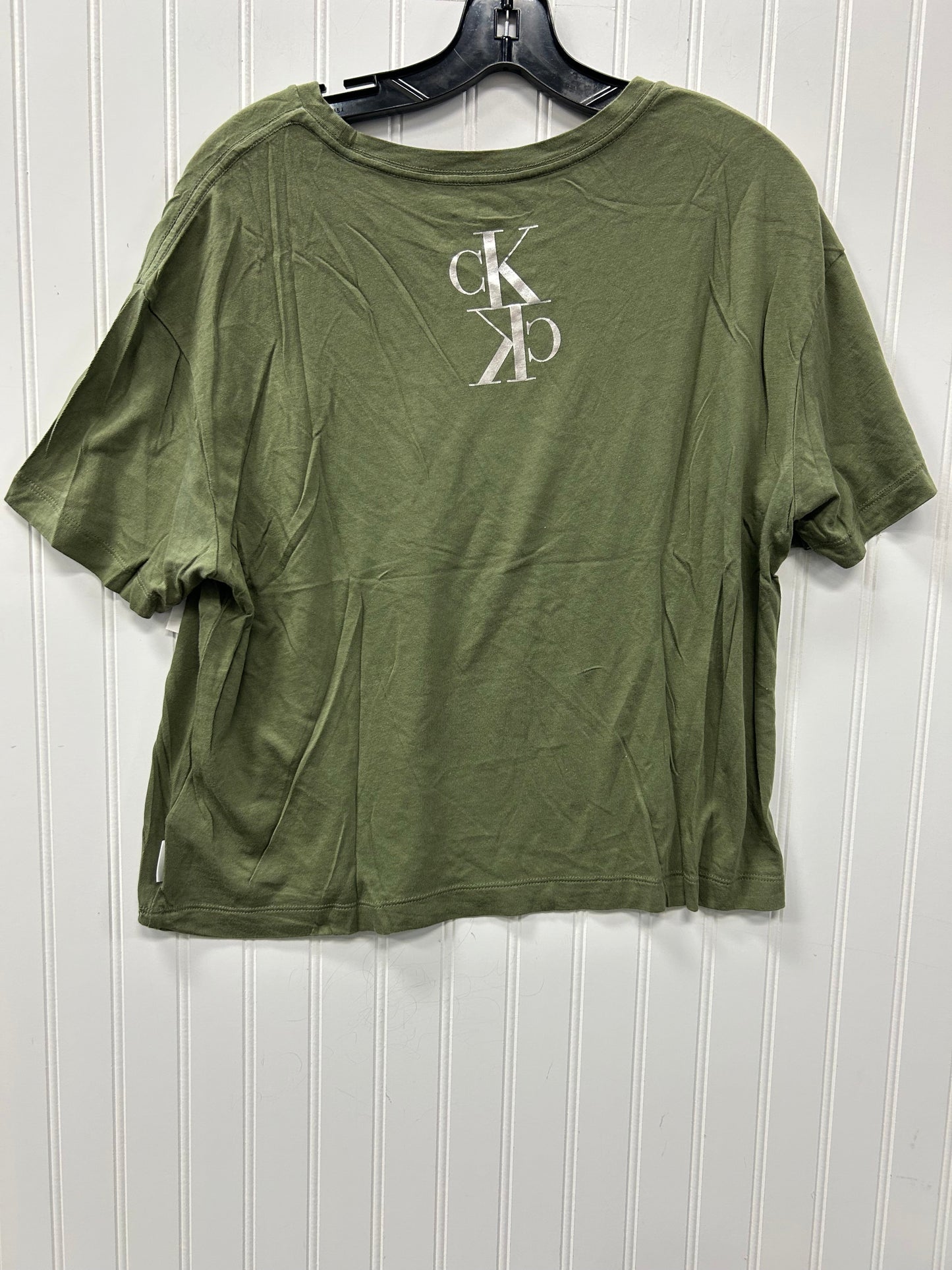 Top Ss By Calvin Klein In Green, Size:L