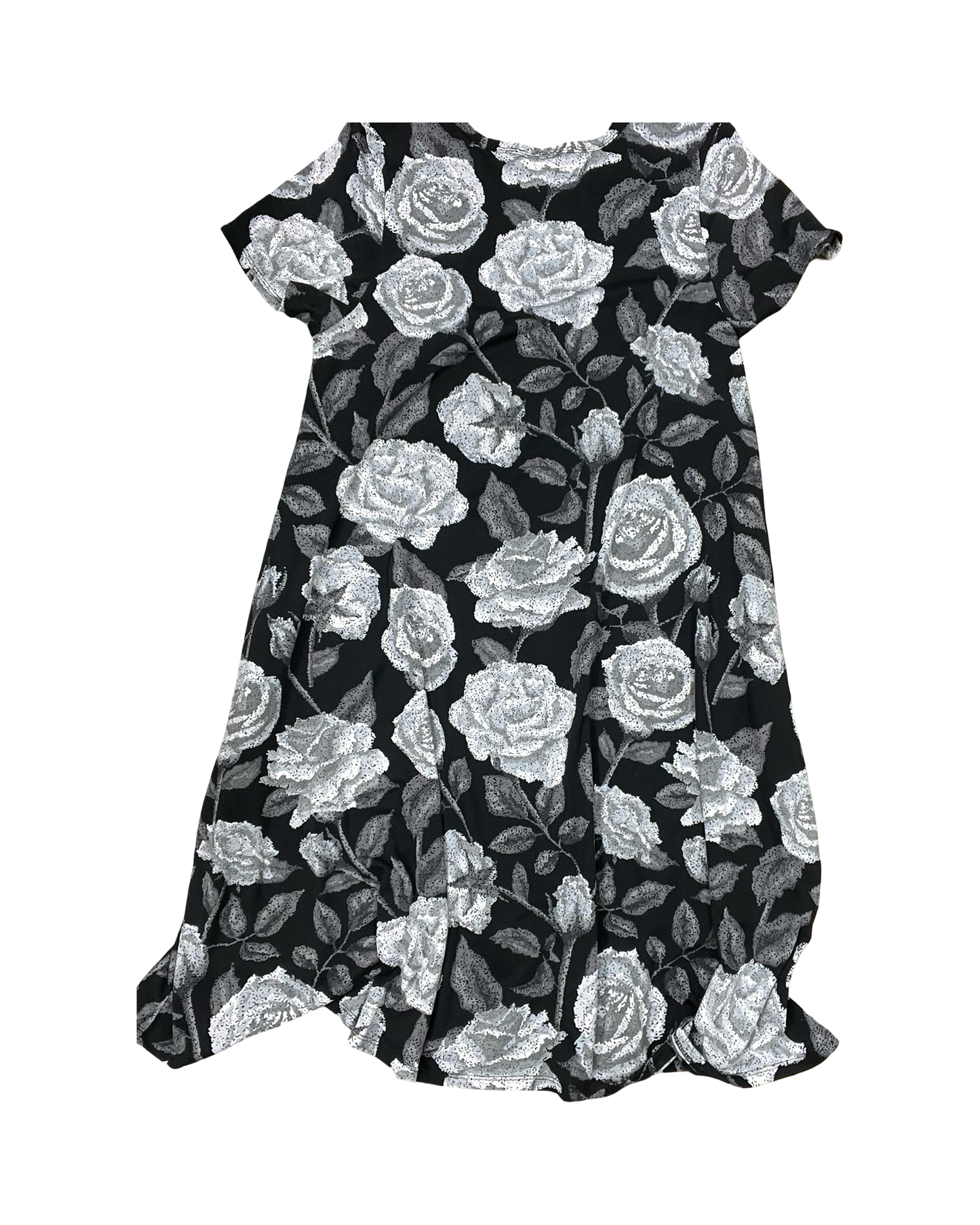 Dress Casual Midi By Lularoe In Black & Grey, Size:L