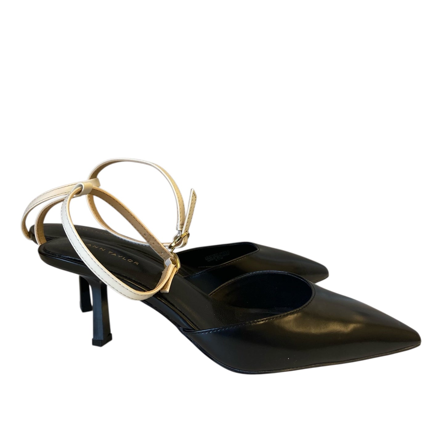 Shoes Heels Kitten By Ann Taylor In Black & White, Size:6.5