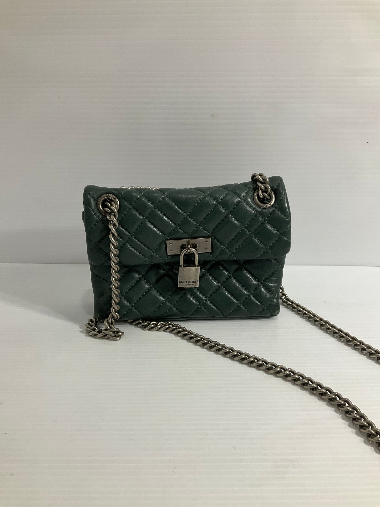 Crossbody Designer By Kurt Geiger In Green, Size:Small