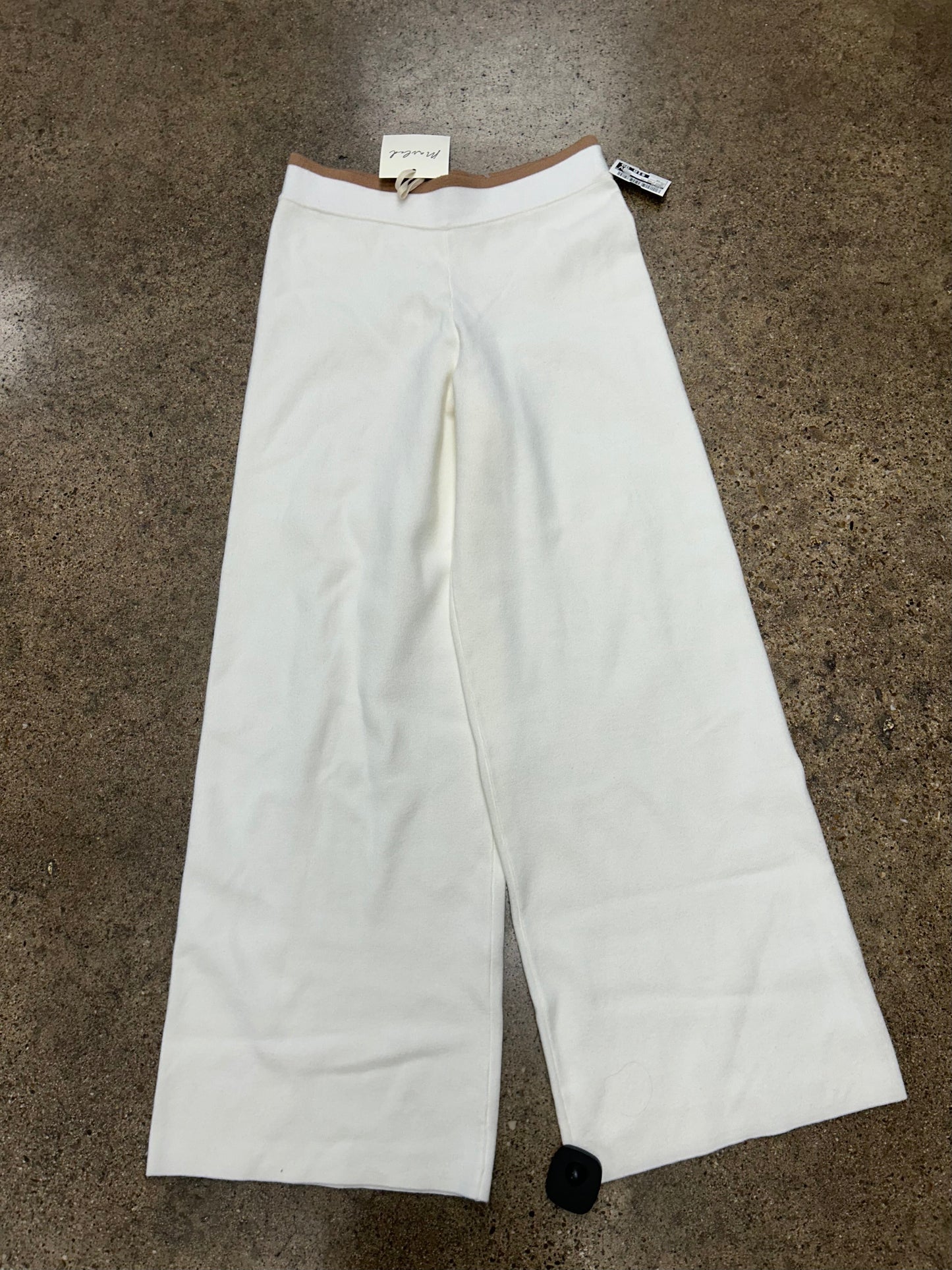 Pants Wide Leg By Marled In Cream & Tan, Size:Xs