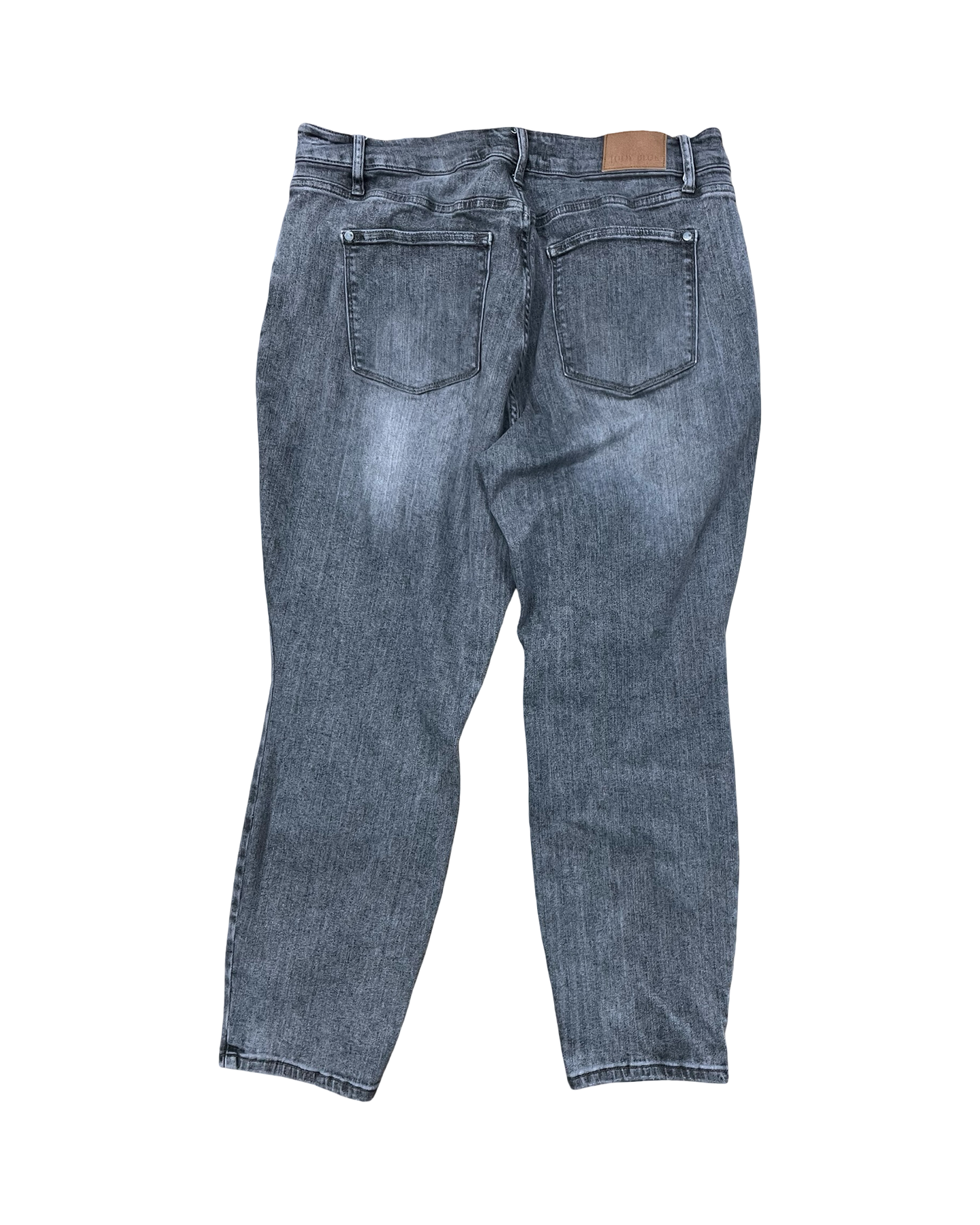 Jeans Straight By Judy Blue In Black Denim, Size:20