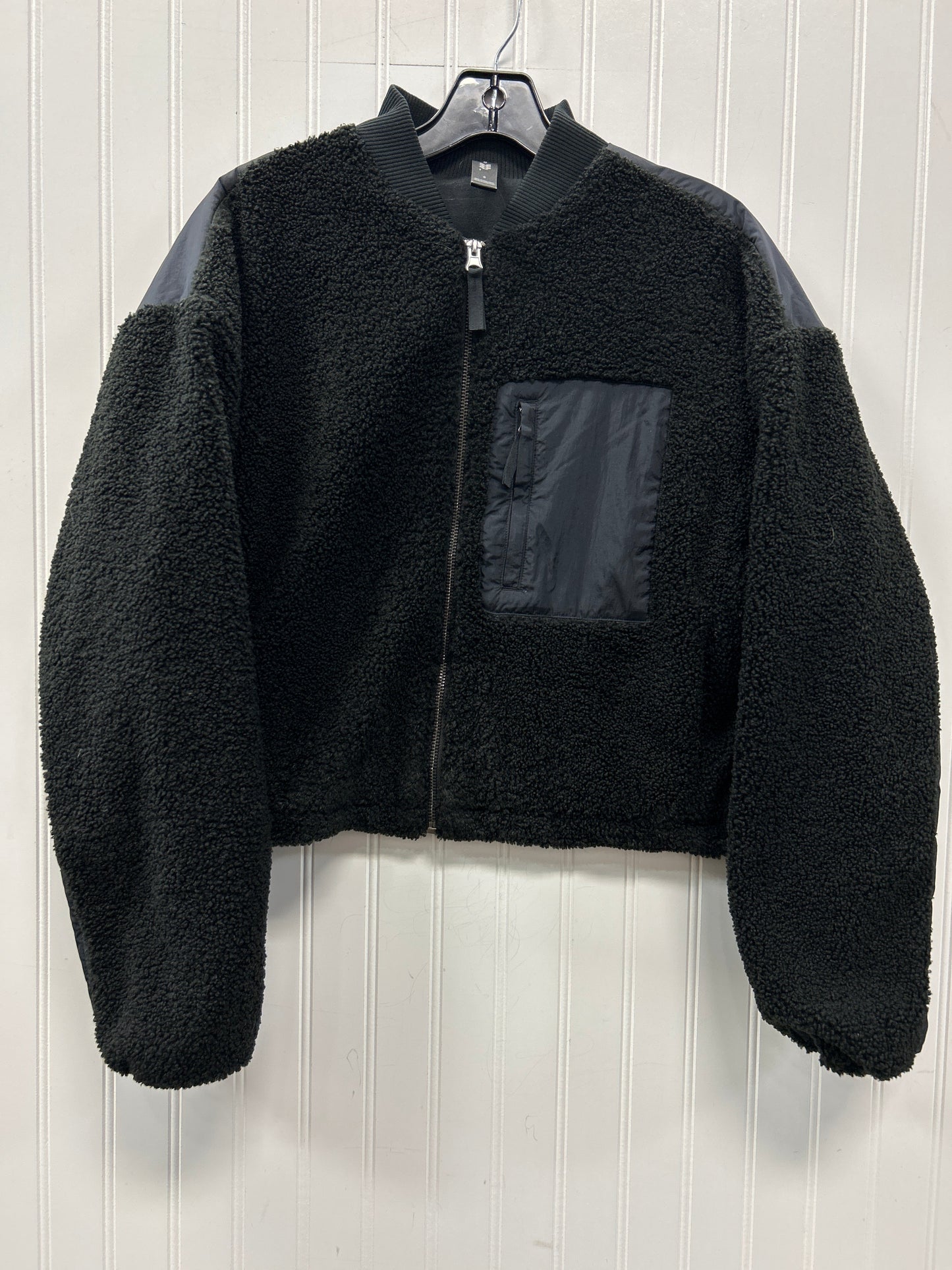 Jacket Faux Fur & Sherpa By All In Motion In Black, Size:S