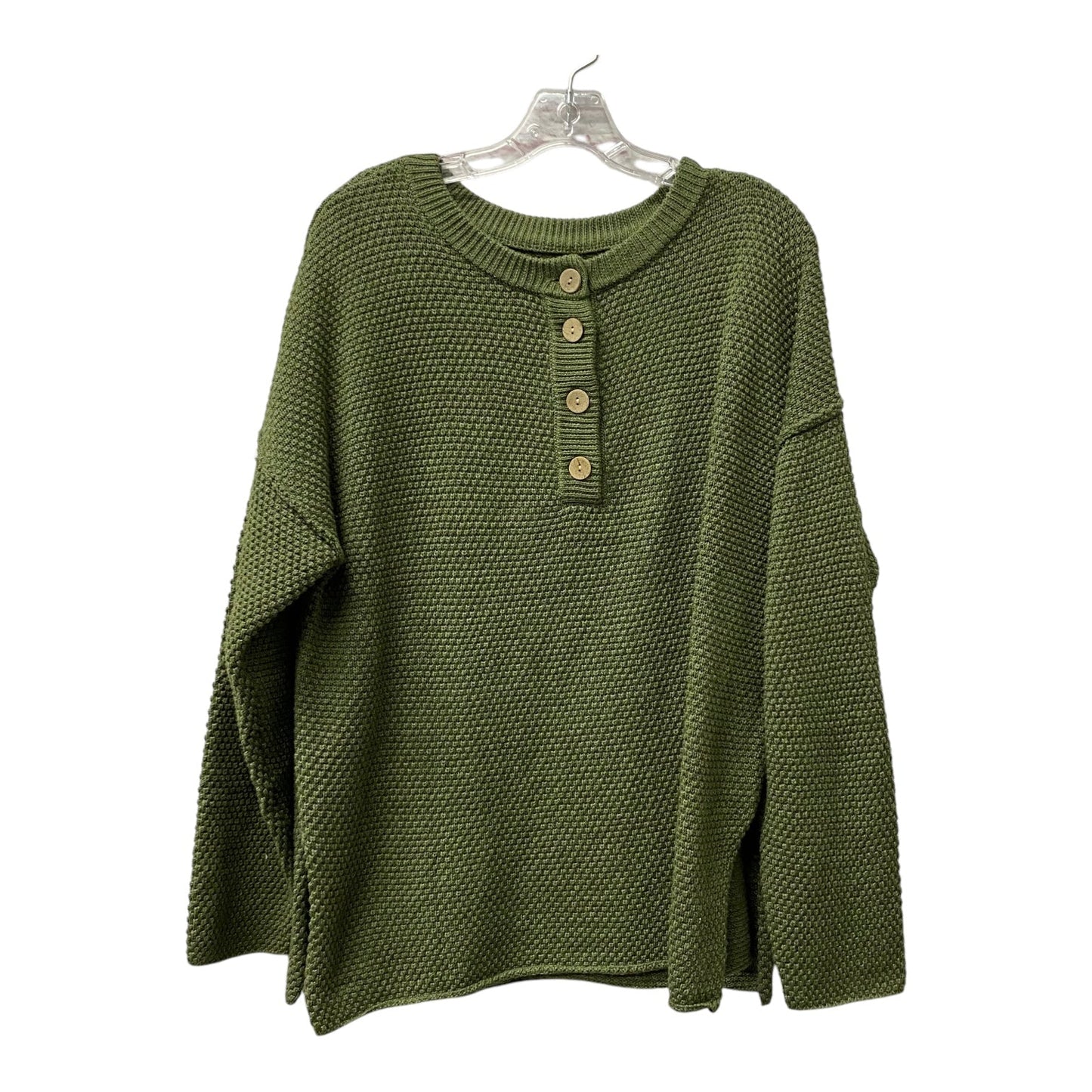 Sweater By Cme In Green, Size:1X
