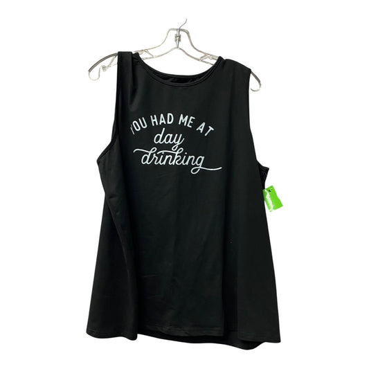 Top Sleeveless Basic By Shein In Black, Size:3X