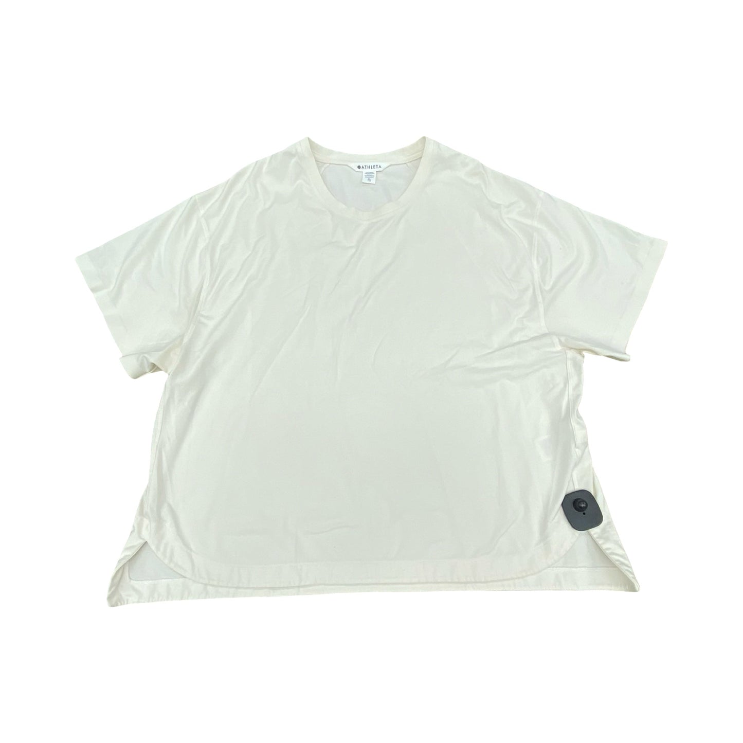 Athletic Top Ss By Athleta In Cream, Size:Xl