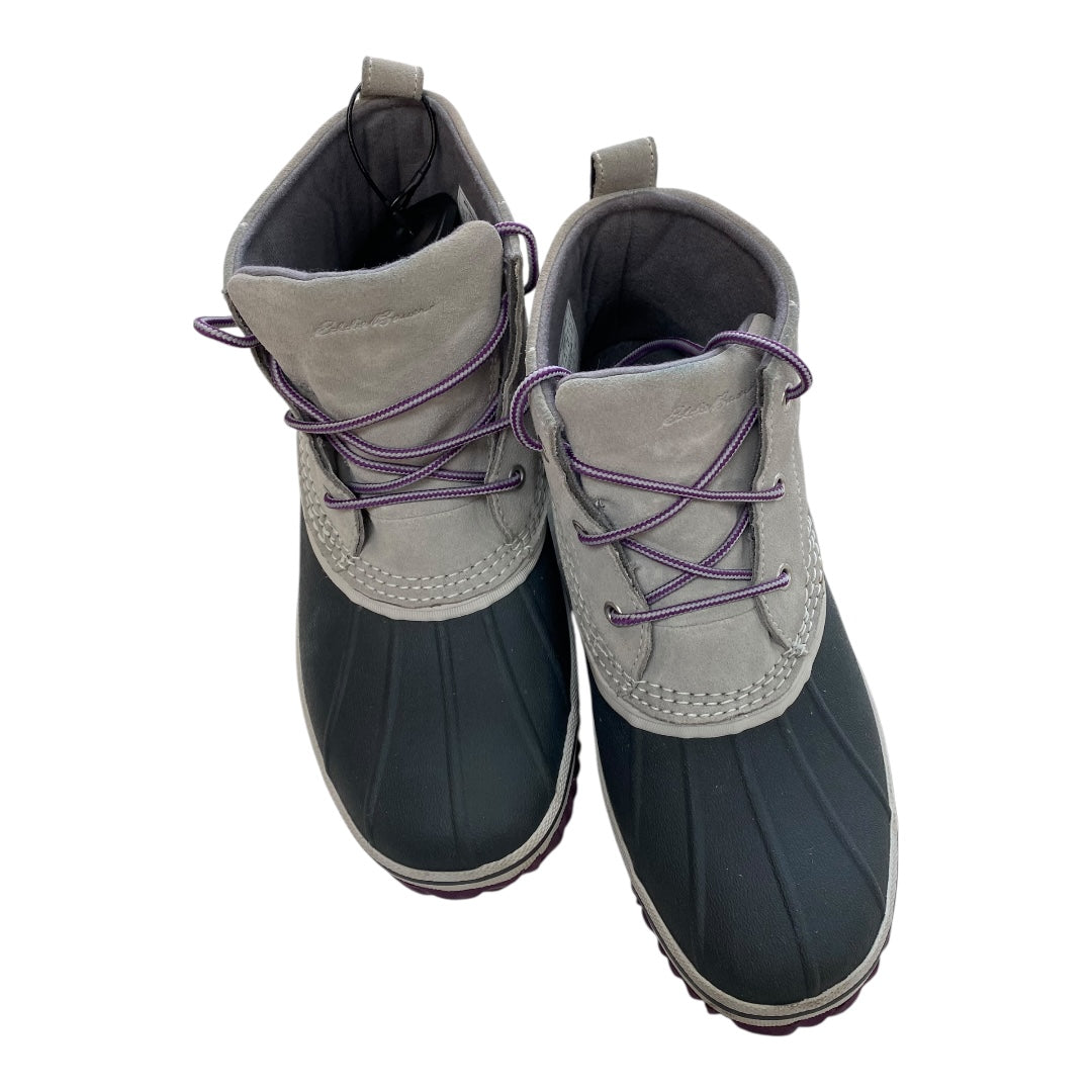 Boots Snow By Eddie Bauer In Blue & Grey, Size:10