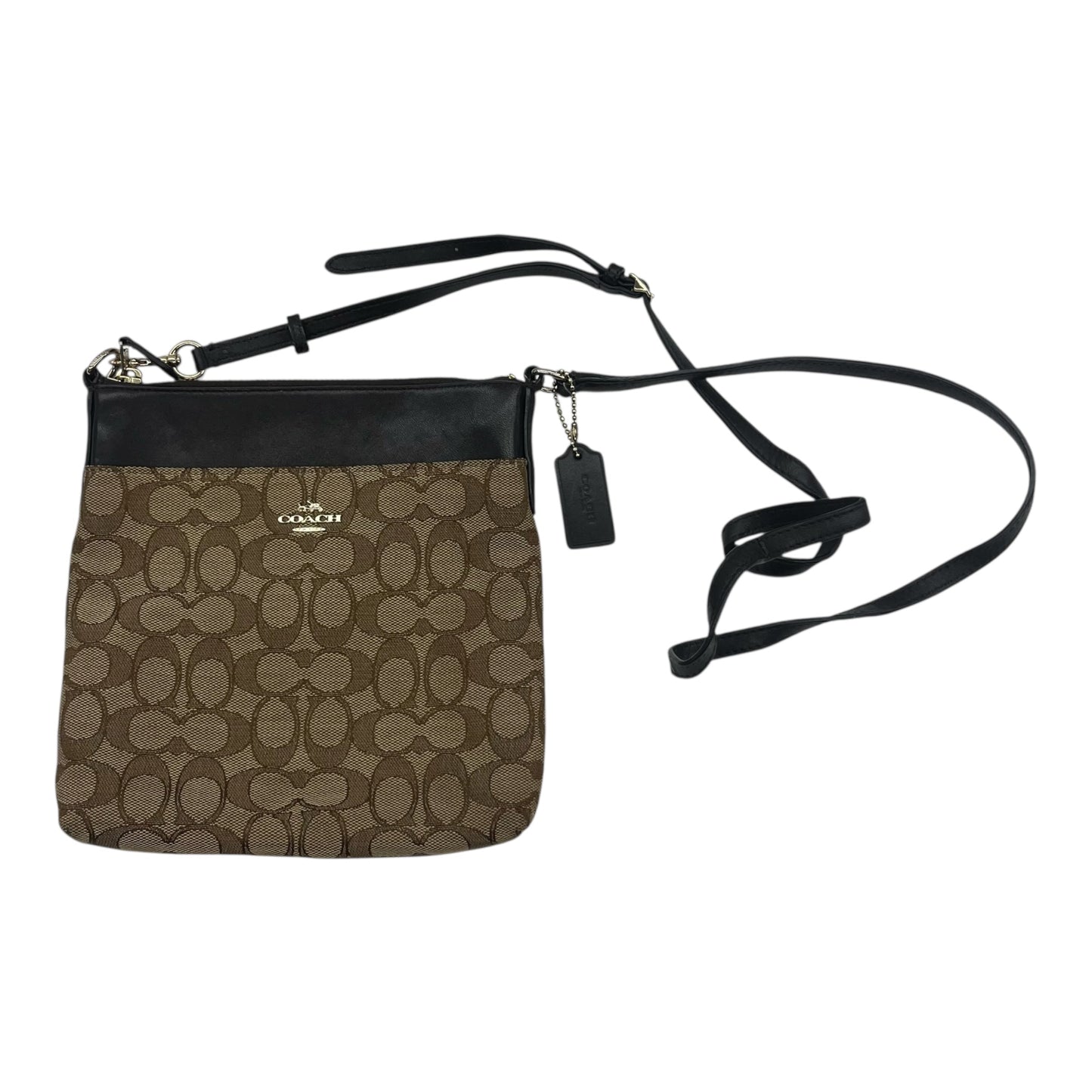 Crossbody Designer By Coach In Brown, Size:Small