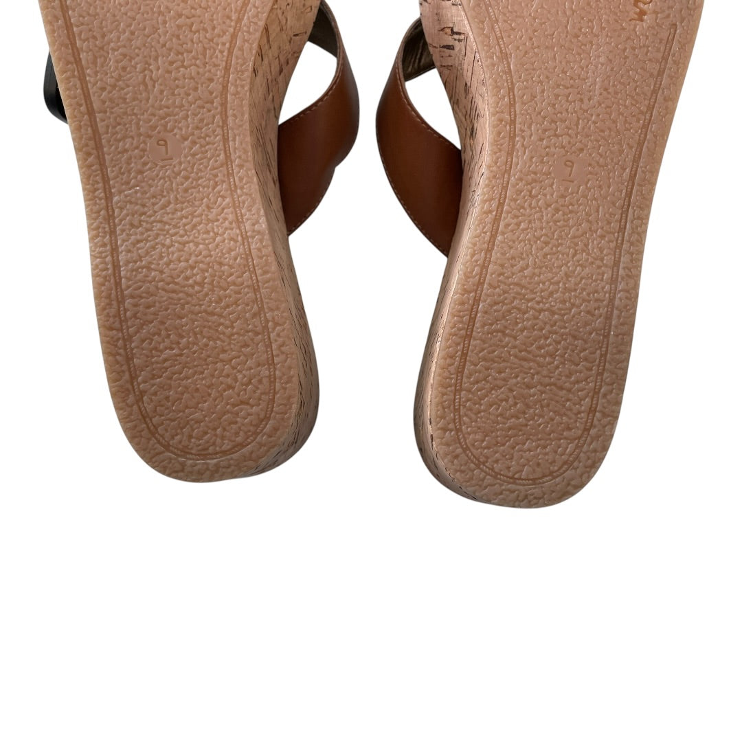 Sandals Heels Block By Sam Edelman In Gold, Size:9