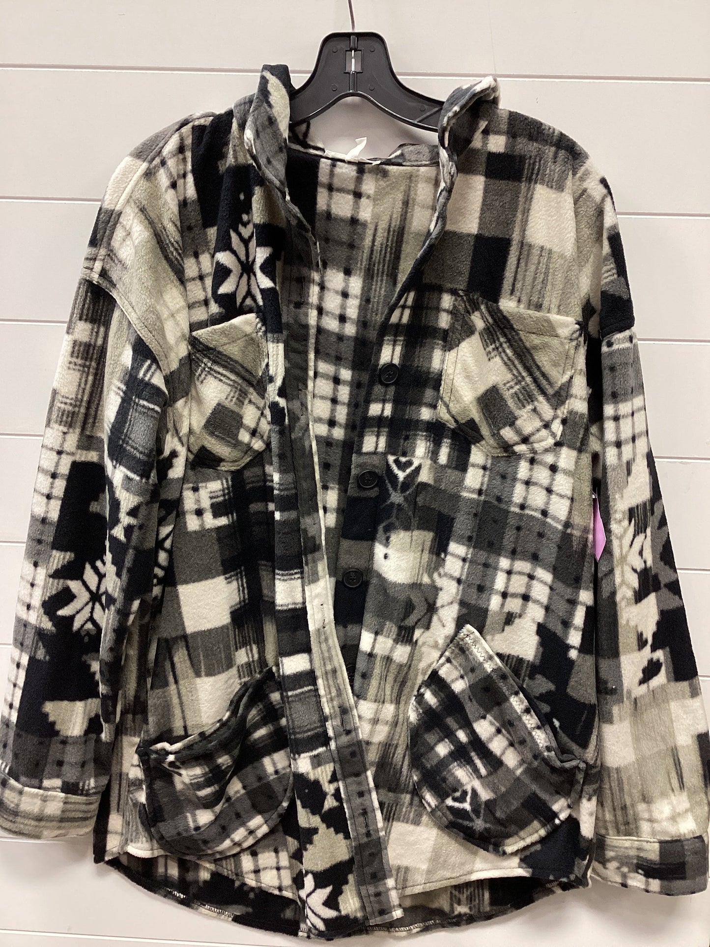 Jacket Fleece By Maurices In Grey, Size:L