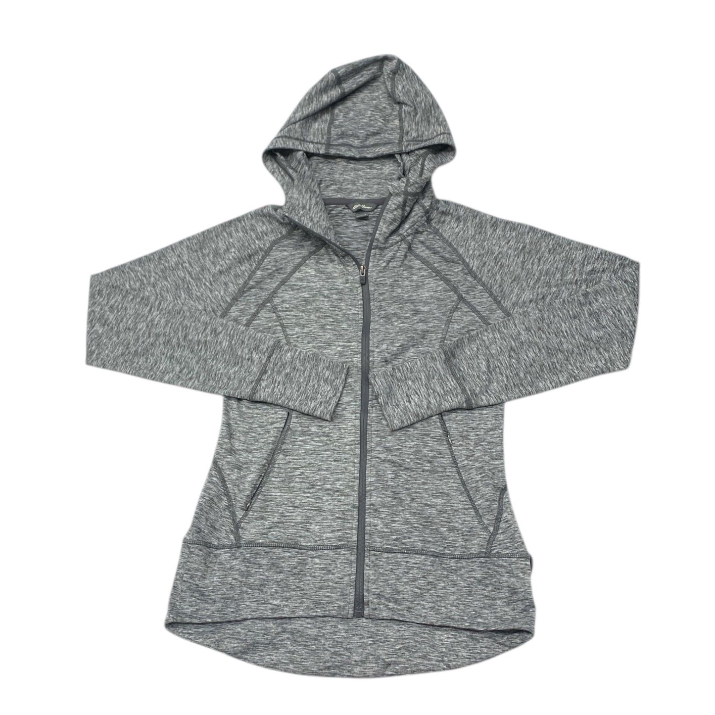 Athletic Jacket By Eddie Bauer In Grey, Size:S