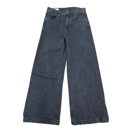 Jeans Wide Leg By Gap In Black Denim, Size:0