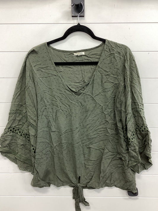 Top Ls By Maurices In Green, Size:1X