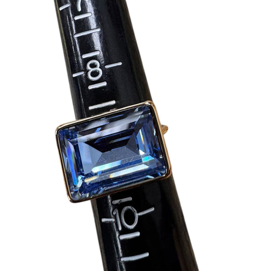 Ring Statement By Cmc In Blue & Gold, Size:9