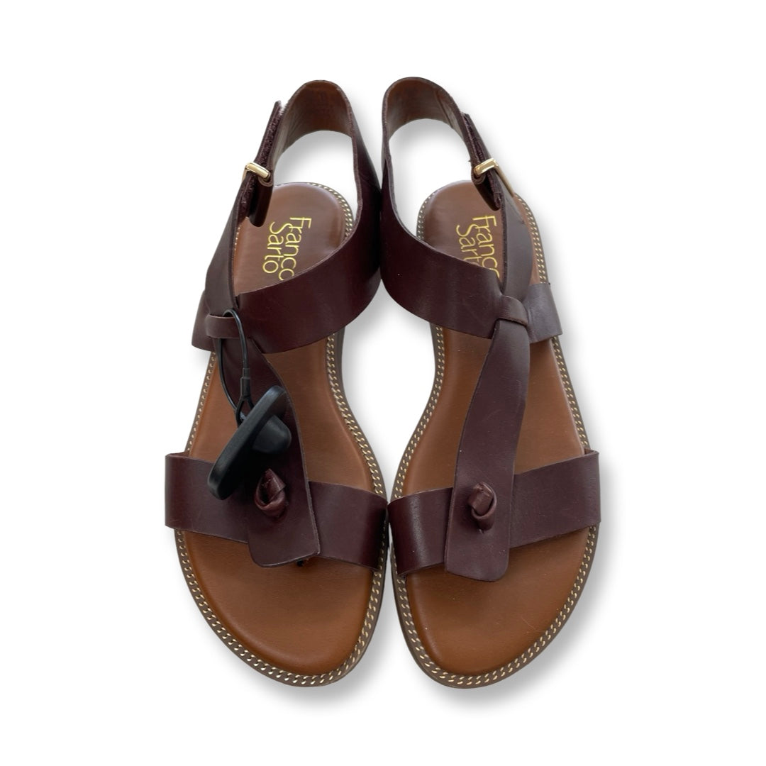 Sandals Flats By Franco Sarto In Brown, Size:8