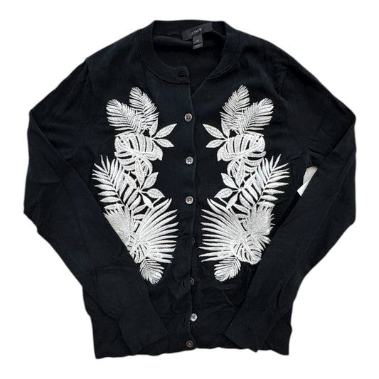 Sweater Cardigan By J. Crew In Black & White, Size:Xs