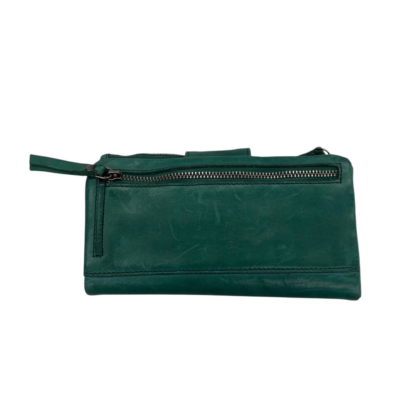 Wallet Leather By Clothes Mentor In Green, Size:Large