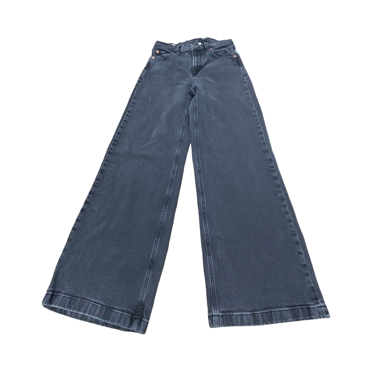 Jeans Wide Leg By Gap In Black Denim, Size:4