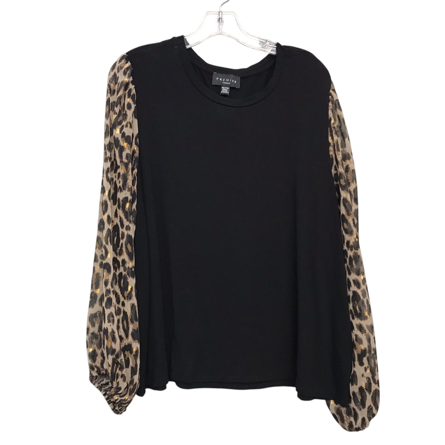 Top Ls By Premise In Black, Size:2X