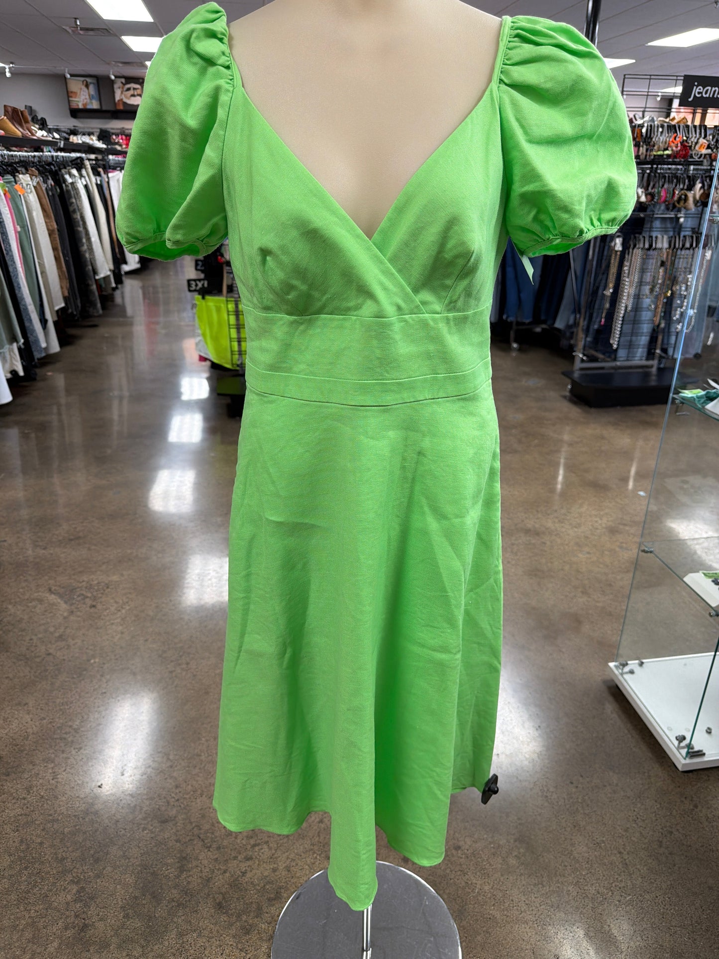 Dress Casual Midi By J. Crew In Green, Size:6