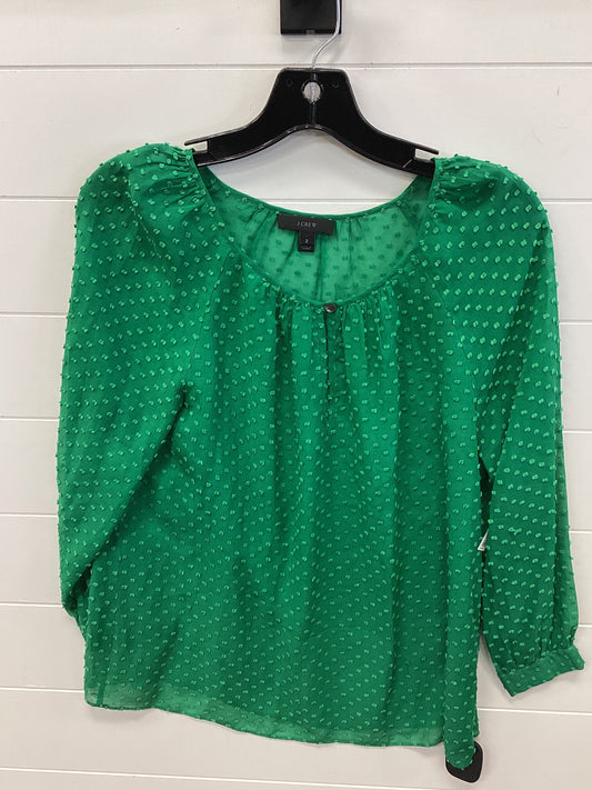 Top Ls By J. Crew In Green, Size:2