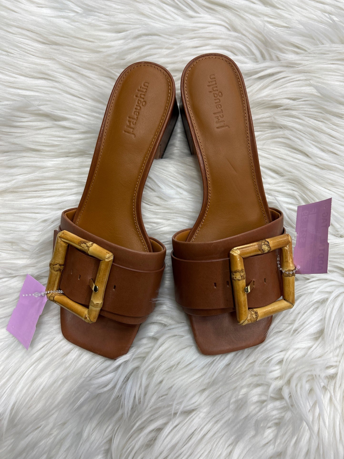 Sandals Heels Block By J Mclaughlin In Brown, Size:9