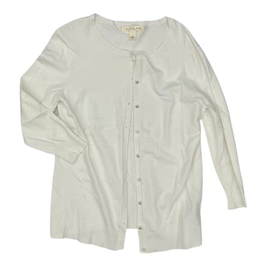 Sweater Cardigan By Emaline In White, Size:S