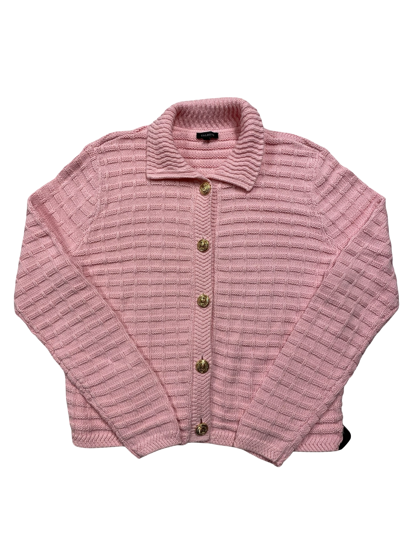 Sweater Cardigan By Talbots In Pink, Size:M