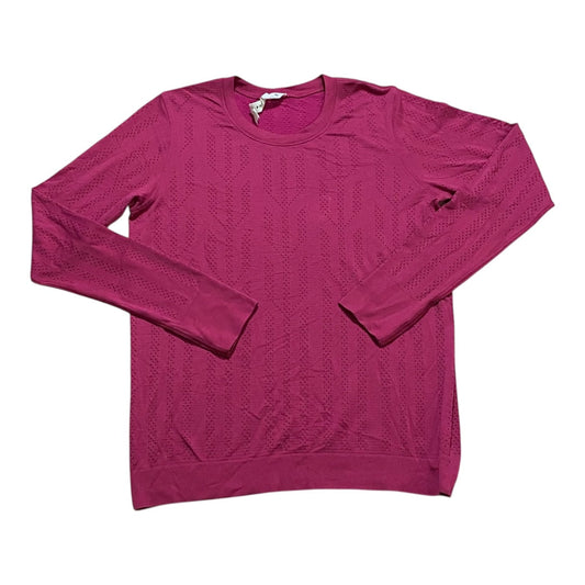 Athletic Top Ls Crewneck By Lululemon In Pink, Size:8