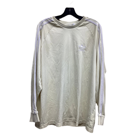 Athletic Top Long Sleeve Crewneck By Adidas In Yellow, Size: L