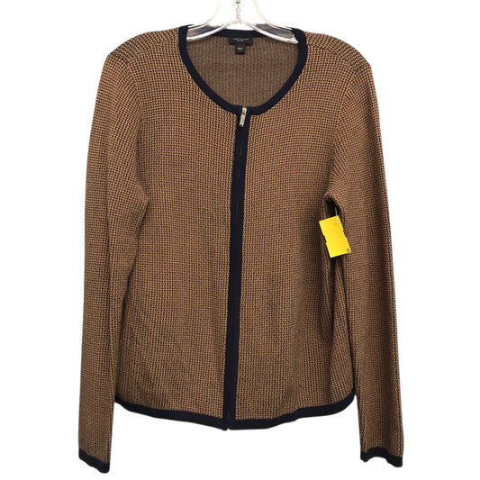 Sweater Cardigan By Ann Taylor In Tan, Size:L
