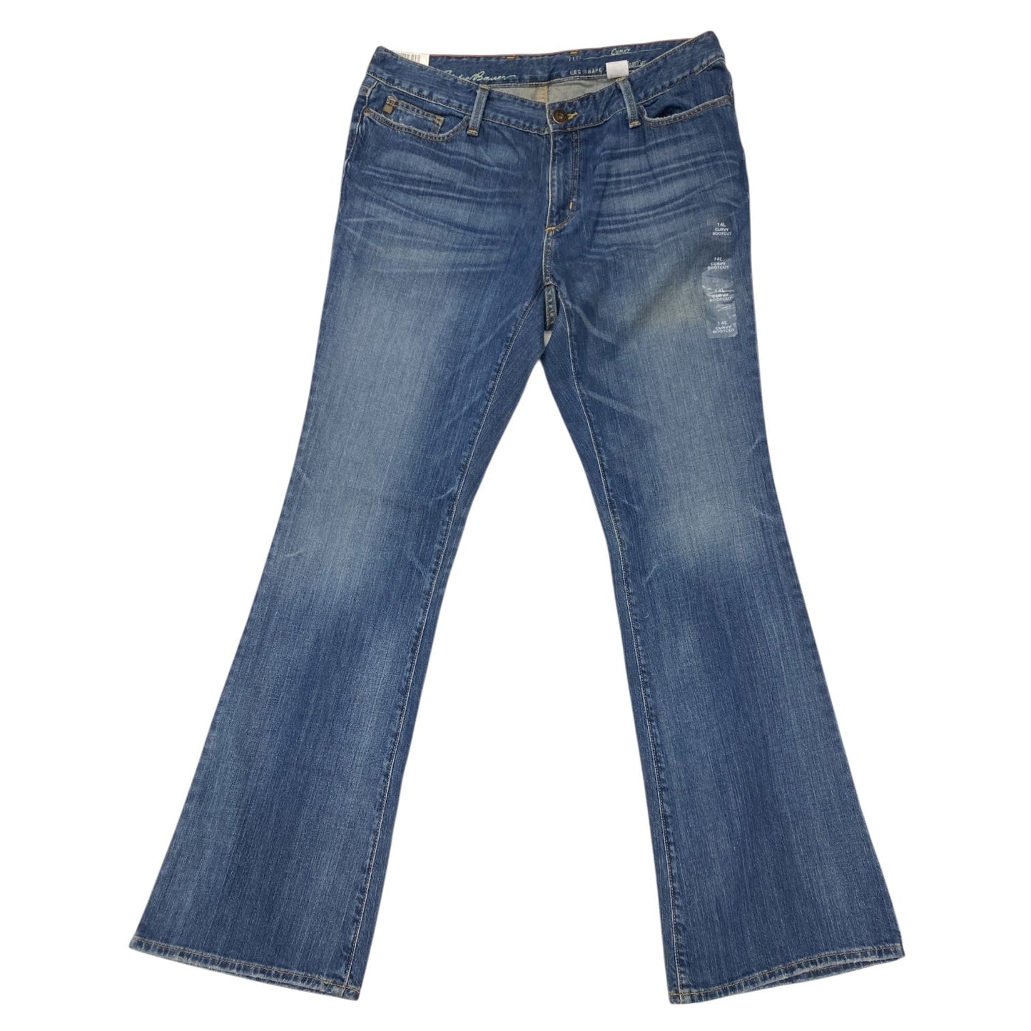 Jeans Boot Cut By Eddie Bauer In Blue, Size:14L