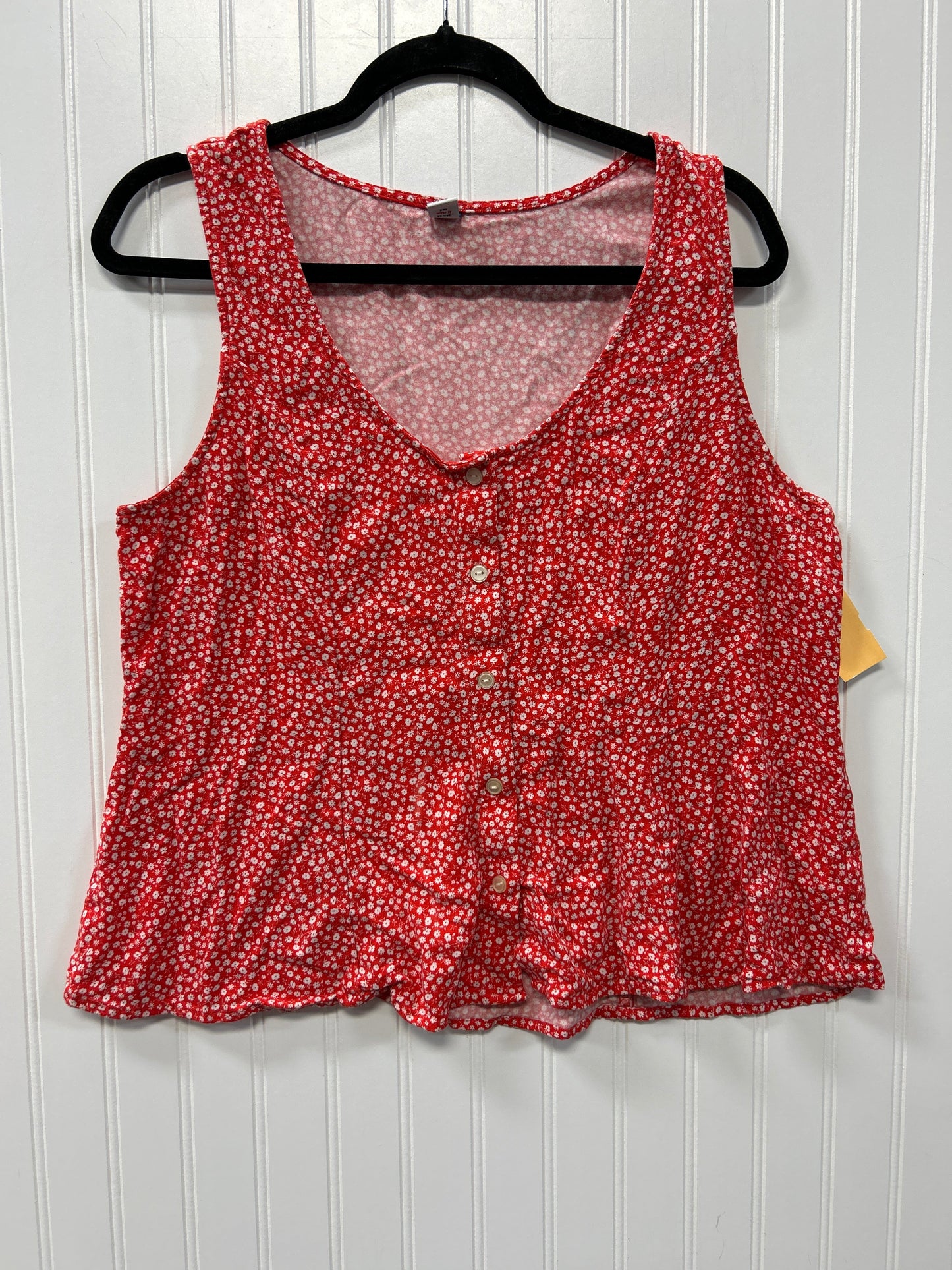Top Sleeveless By Old Navy In Red, Size:L
