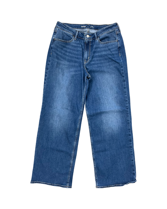 Jeans Wide Leg By Old Navy In Blue Denim, Size:14