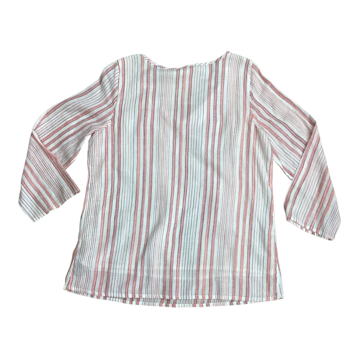 Top 3/4 Sleeve By Soft Surroundings In Striped Pattern, Size:L