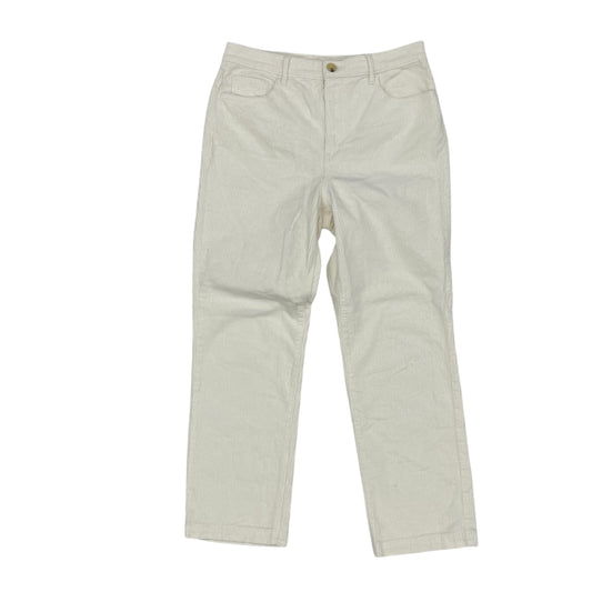 Pants Corduroy By Loft In Cream, Size:8
