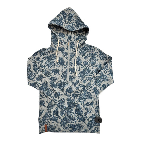 Sweatshirt Hoodie By AMPERSAND AVENUE In Blue & Grey, Size:M