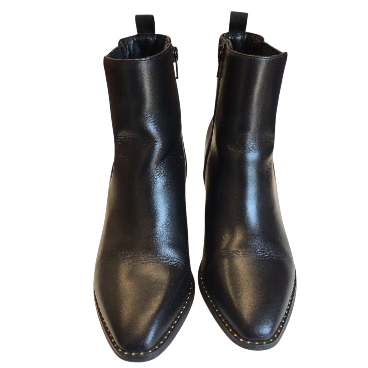Boots Ankle Heels By Deltan In Black, Size:7