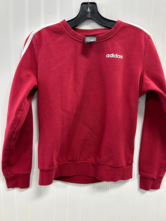 Athletic Top Ls Crewneck By Adidas In Red, Size:Xs