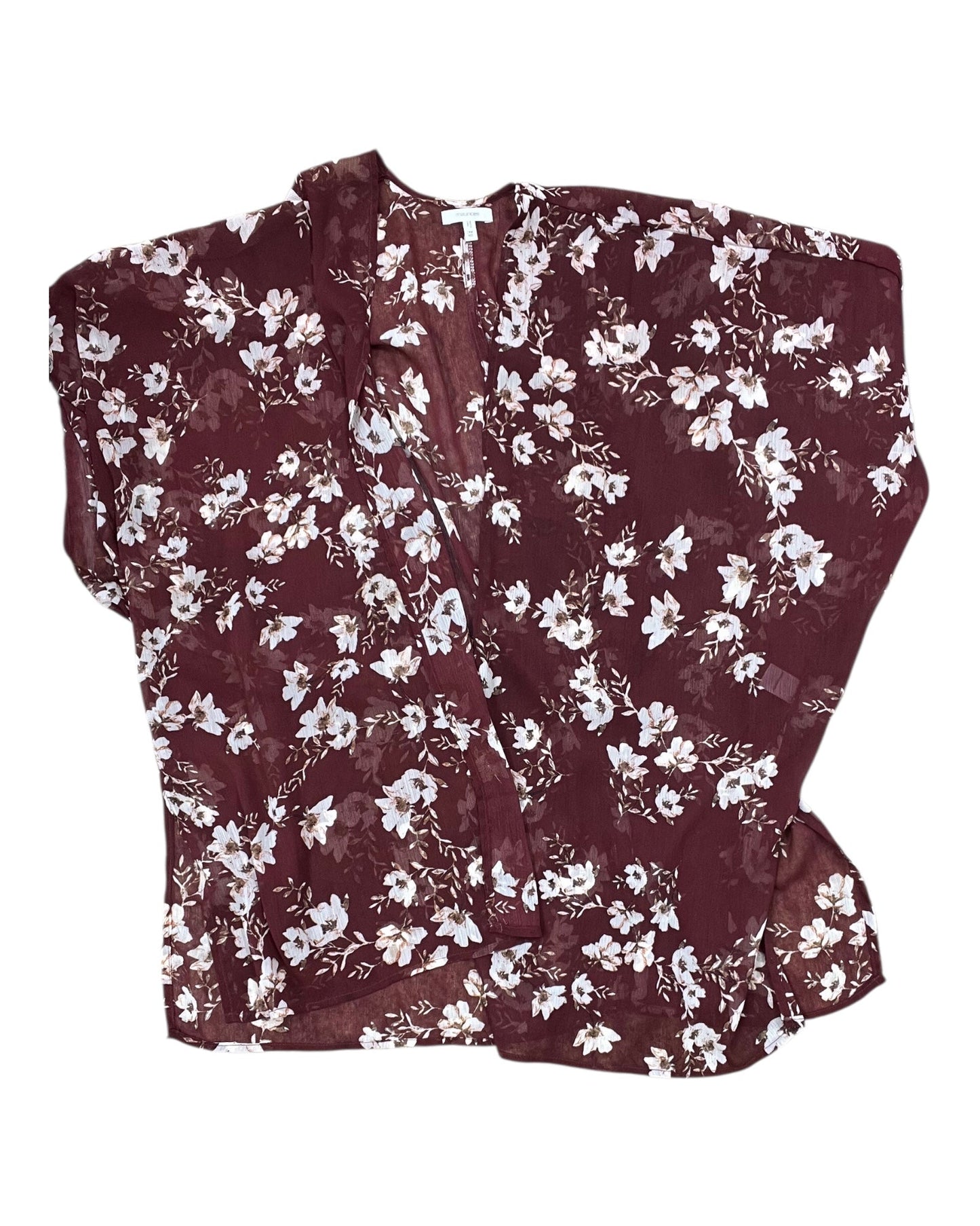 Cardigan By Maurices In Maroon, Size:Osfm