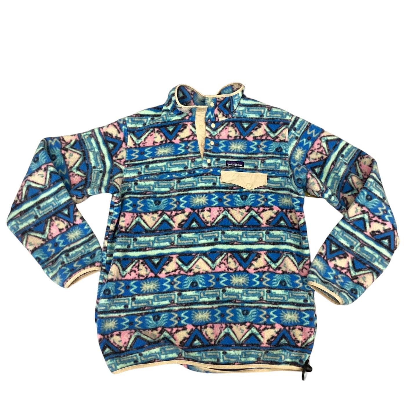 Athletic Fleece By Patagonia In Blue & Pink, Size:L