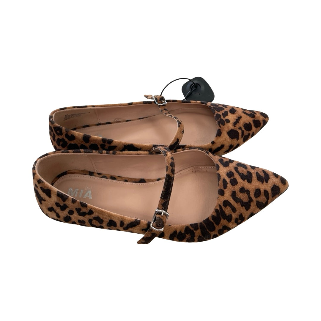 Shoes Flats By Mia In Animal Print, Size:9