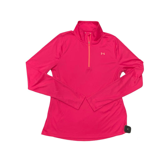 Athletic Top Ls Collar By Under Armour In Pink, Size:L