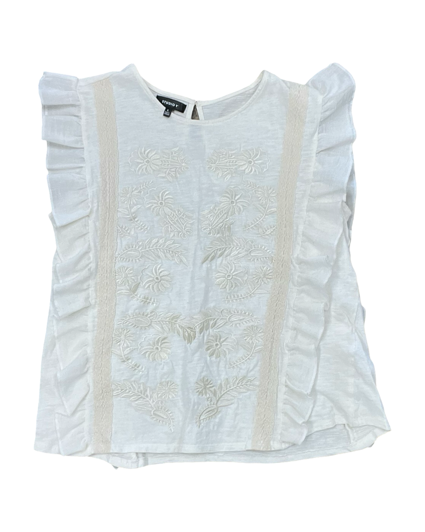 Top Ss By Studio Y In Cream, Size:L