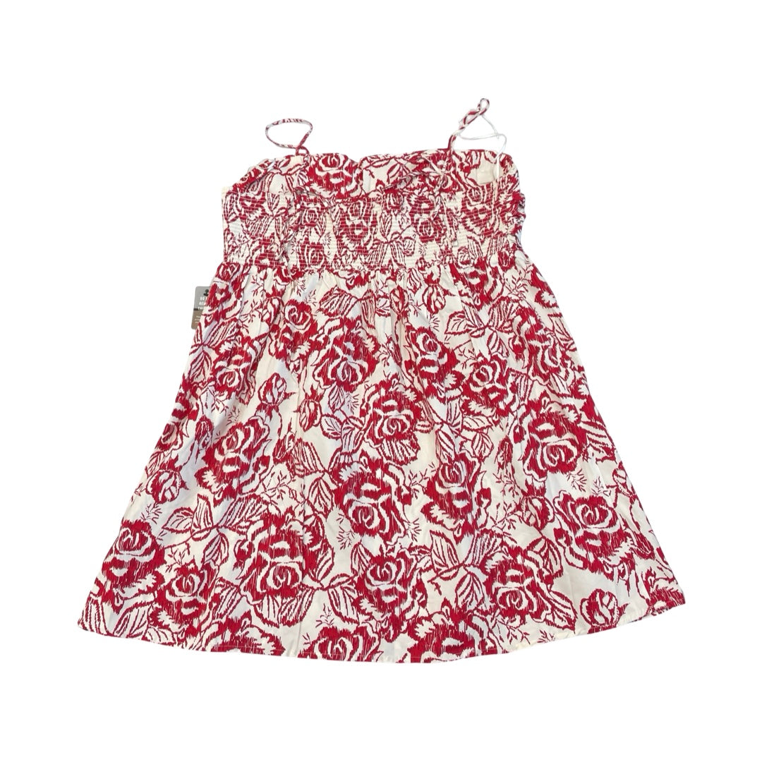 Dress Casual Short By Express In Red & White, Size:Xl