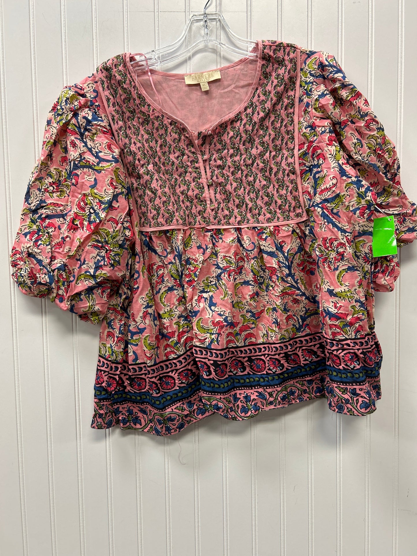Blouse Ss By Cmc In Multi, Size:Xl