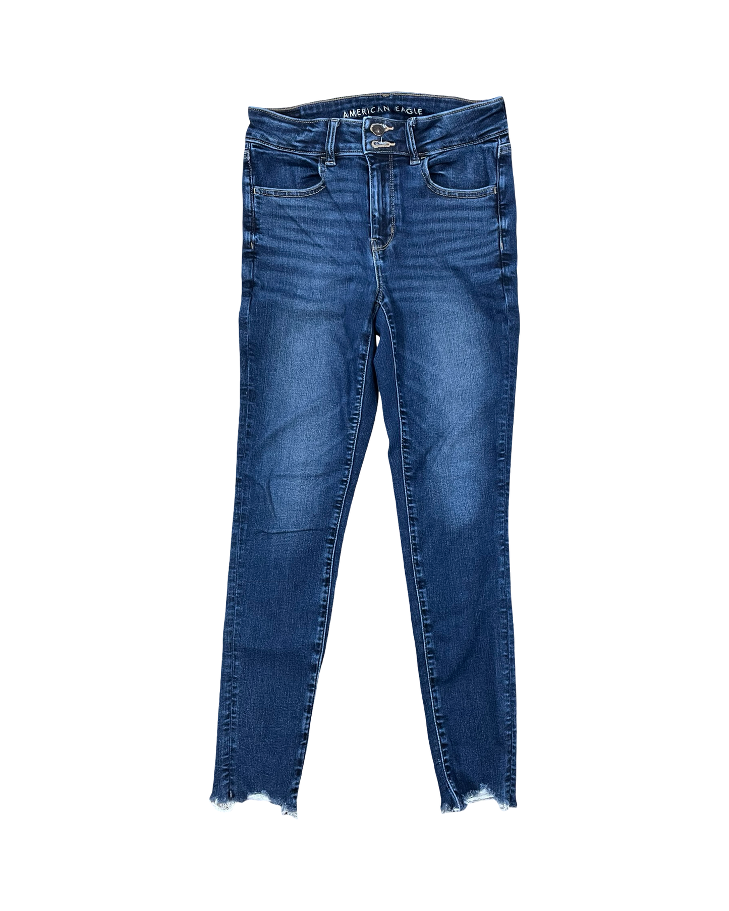 Jeans Jeggings By American Eagle In Black Denim, Size:8P