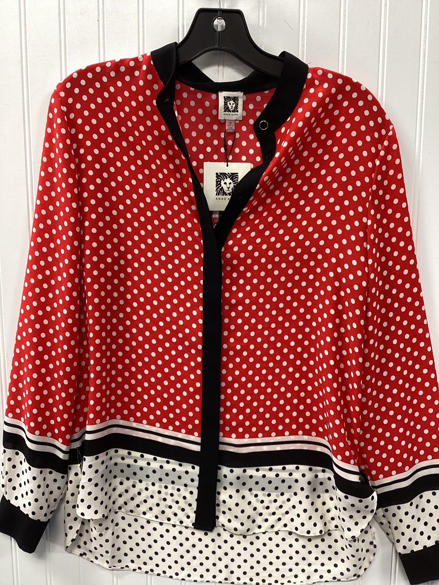 Top Ls By Anne Klein In Red, Size:M
