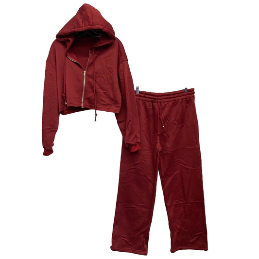 Athletic Pants 2Pc In Red, Size:Xl